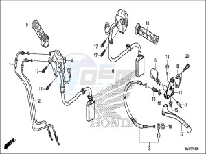 CB500FAH CB500F ED drawing HANDLE LEVER/SWITCH/CABLE