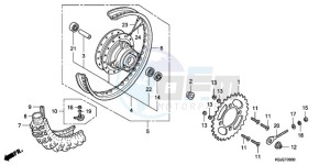 CRF100F9 Europe Direct - (ED / CMF) drawing REAR WHEEL