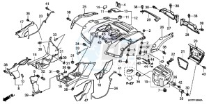 TRX500FEB drawing REAR FENDER