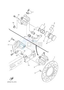 YZ85LW (1SNG 1SNJ 1SPG 1SPJ) drawing REAR BRAKE CALIPER