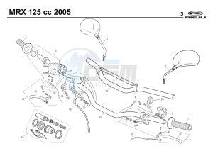 MRX-125-4T-BLUE drawing HANDLEBAR - CONTROLS