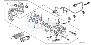 CBF1000S9 France - (F / ABS CMF) drawing REAR BRAKE CALIPER (CBF1000A/T/S)