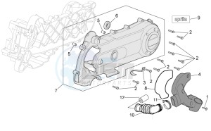 Scarabeo 50 4T 4V drawing Variator cover