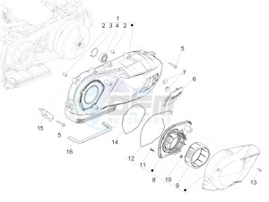 Medley 125 4T ie ABS (APAC) drawing Crankcase cover - Crankcase cooling