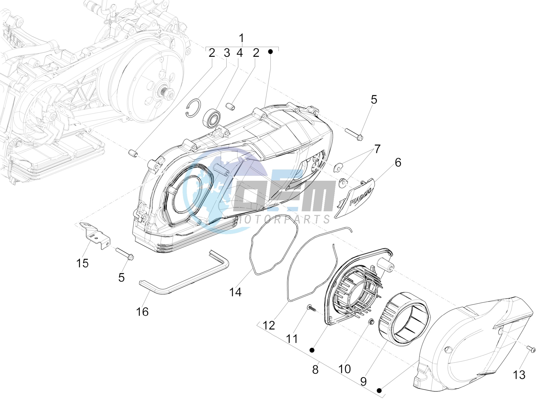 Crankcase cover - Crankcase cooling