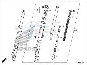 WW125EX2H WW125 E drawing FRONT FORK