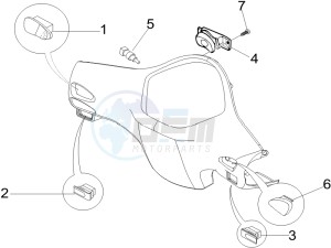 LX 50 4T-4V drawing Selectors - Switches - Buttons