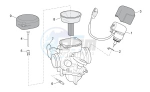 Scarabeo 100 4T e3 drawing Carburettor II