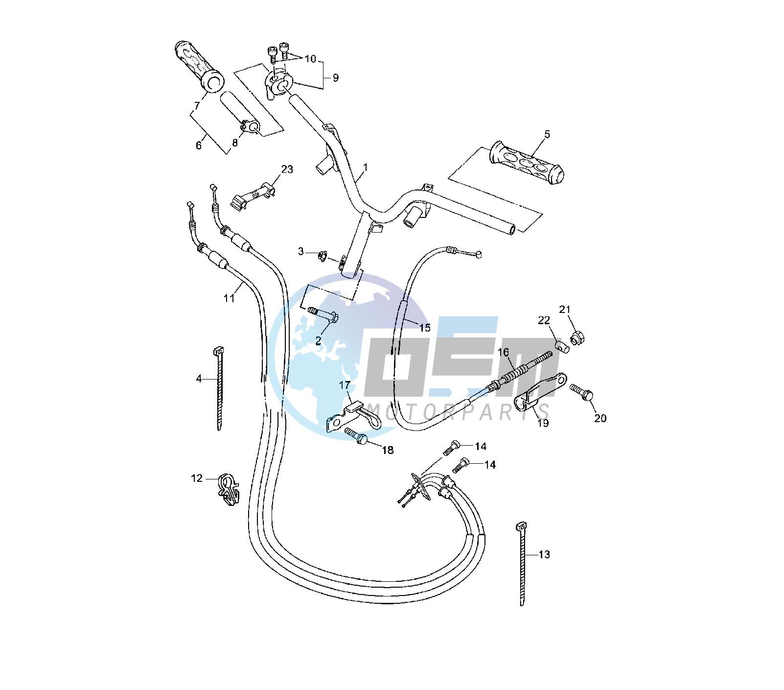 STEERING HANDLE AND CABLE