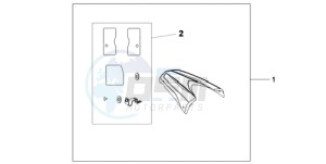 CB600F9 France - (F / CMF) drawing REAR SEAT COWL PEARL COOL WHITE