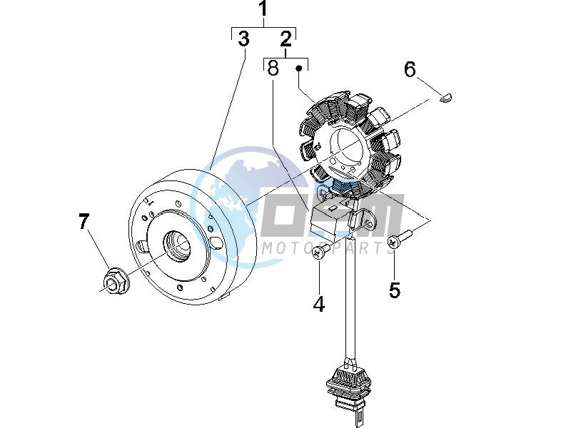 Flywheel magneto