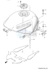 RF900R (E28) drawing FUEL TANK (MODEL R S)