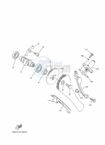 YBR125EGS (43BK) drawing CAMSHAFT & CHAIN