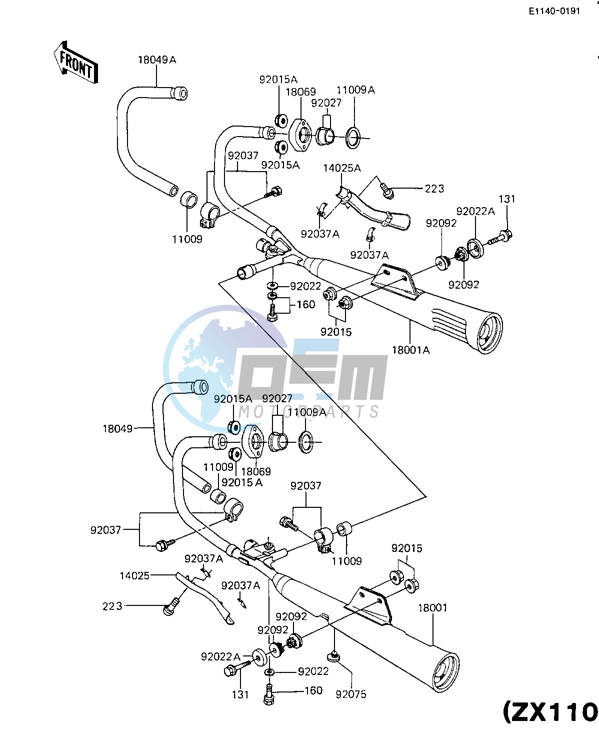 MUFFLERS -- ZX1100-A2