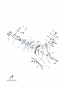 YBR125E YBR125 (BN9C) drawing CAMSHAFT & CHAIN