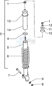 Zip 50 fast rider RST drawing Rear Shock absorber