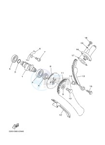 YBR125ESD (51P3) drawing CAMSHAFT & CHAIN