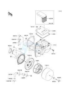 KLX 300 A [KLX300R] (A6F-A7A) A6F drawing AIR CLEANER