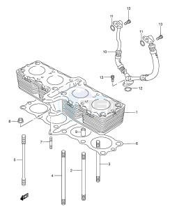 GSX750F (E2) drawing CYLINDER