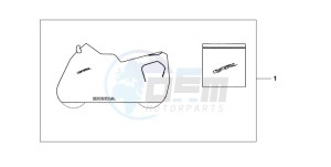 VFR800A drawing INDOOR CYCLE COVER