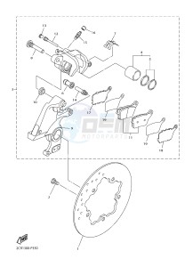 YZF-R1 998 R1 (2CRC 2CRD) drawing REAR BRAKE CALIPER