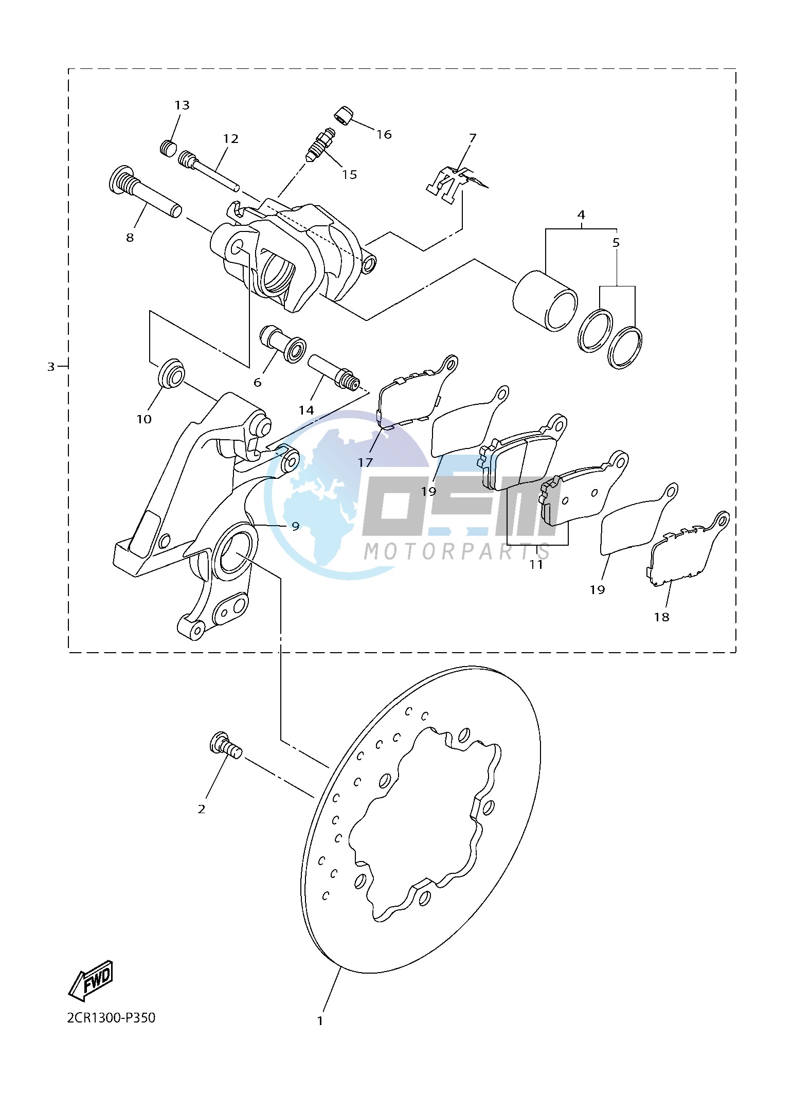 REAR BRAKE CALIPER