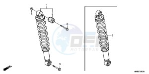 TRX250TEB drawing REAR CUSHION