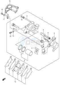 RM125 (E3-E28) drawing REAR CALIPER (MODEL K1 K2 K3)