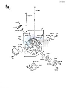 KLF 110 A [MOJAVE 110] (A1-A2) [MOJAVE 110] drawing CYLINDER HEAD