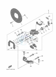 YXE850EN YXE85WPAK (B8K5) drawing REAR BRAKE CALIPER 2