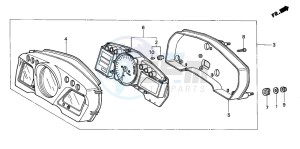 CBR1100XX SUPER BLACKBIRD drawing METER (1/2/3/4)