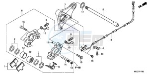 VT750CSC drawing REAR BRAKE CALIPER