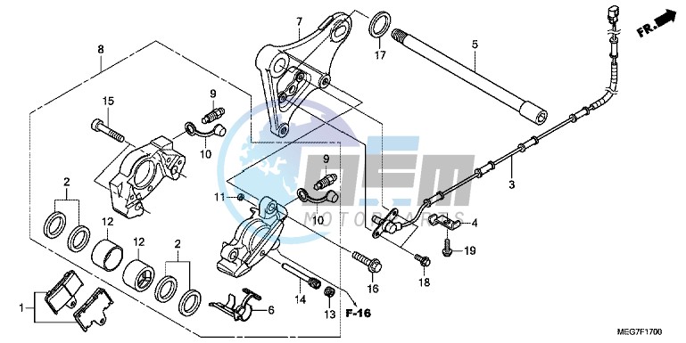 REAR BRAKE CALIPER