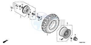 TRX250TEA Europe Direct - (ED / EC) drawing FRONT WHEEL