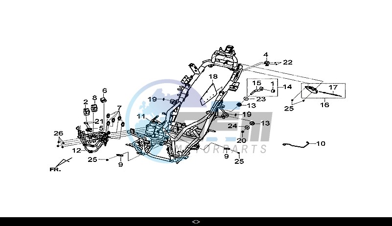 FRAME BODY / GTS 300I ABS (LN30W9-EU) (L7-M0)