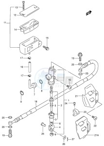 RM125 (E2) drawing REAR MASTER CYLINDER (MODEL V W X Y)