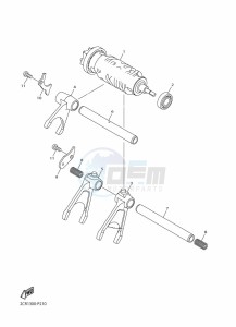 YZF-R1 (BX4D) drawing SHIFT CAM & FORK