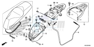 SH125ASG SH125D UK - (E) drawing SEAT/ LUGGAGE BOX