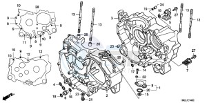 TRX500FPAD TRX500FPA ED drawing CRANKCASE