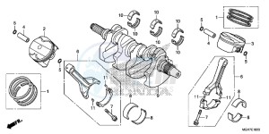 VFR1200XDLF CrossTourer - VFR1200X Dual Clutch 2ED - (2ED) drawing CRANKSHAFT/ PI STON