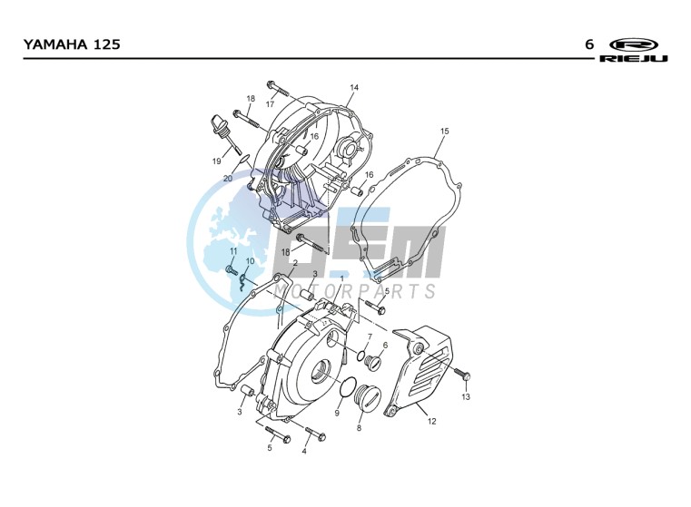 ENGINE COVERS  Yamaha 125 4t Euro 2