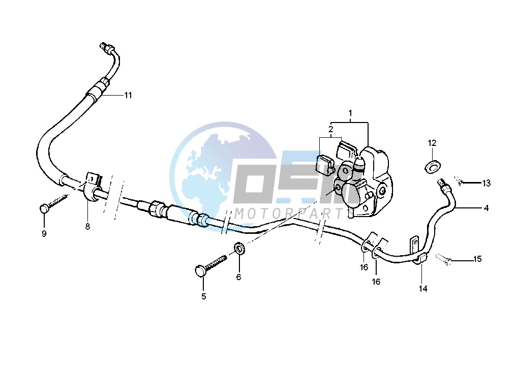 Rear brake caliper