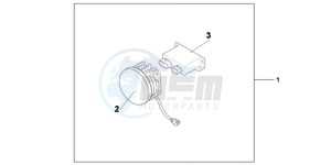 VFR1200XD CrossTourer - VFR1200X Dual Clutch 2ED - (2ED) drawing KIT,FR LED FOG LA