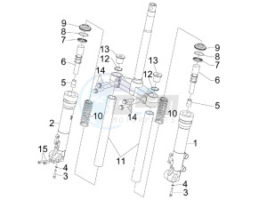 Runner 125 VX 4t Race e3 (UK) UK drawing Fork components (Kayaba)