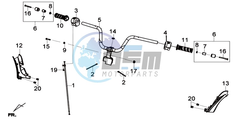 STEERING / BRAKE LEVERS CPL.  L/R