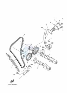 MT-03 MTN320-A (B9A9) drawing CAMSHAFT & CHAIN