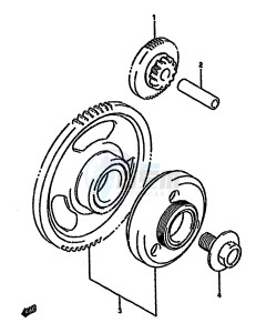 GSX750F (K-T) drawing STARTER CLUTCH