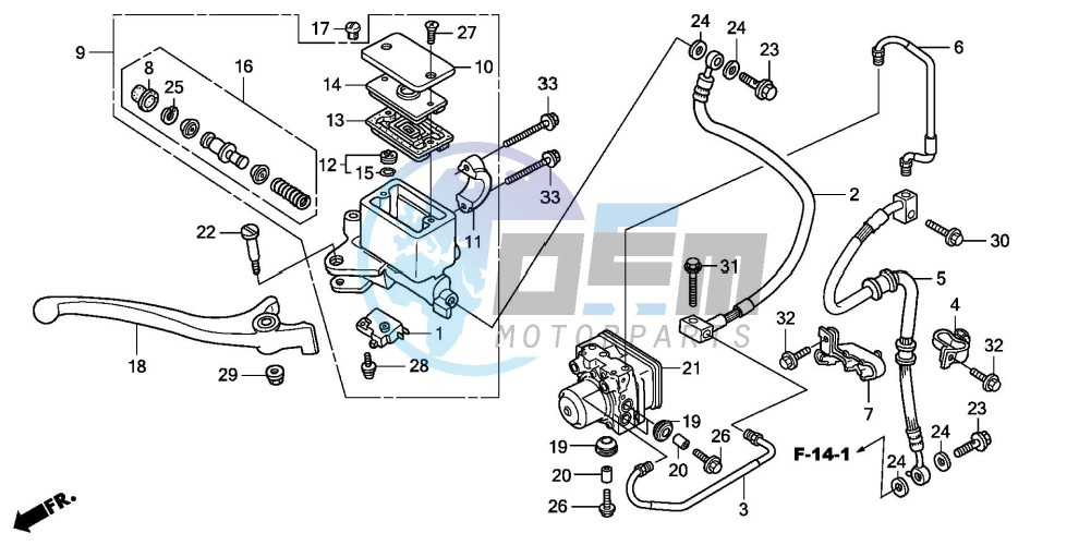 FR. BRAKE MASTER CYLINDER (FES125A)(FES150A)