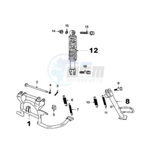 VCLIC EVP drawing REAR SHOCK AND STAND