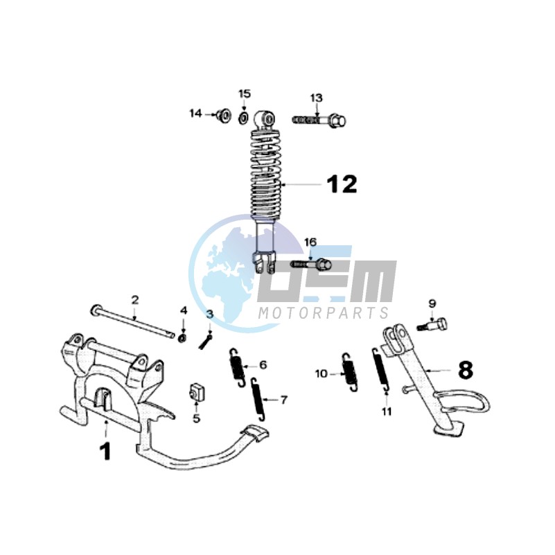 REAR SHOCK AND STAND